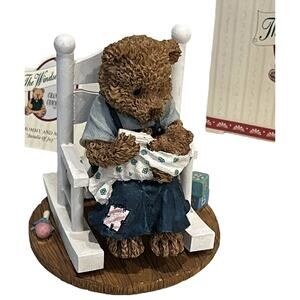 Windsor Bears Figurine Mommy & Me Bundle Of Joy Baby Nursery Rocking Chair Bear